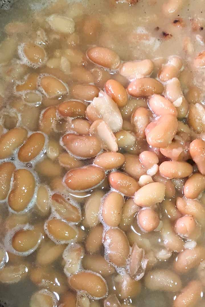Whole cooked beans ingredient.